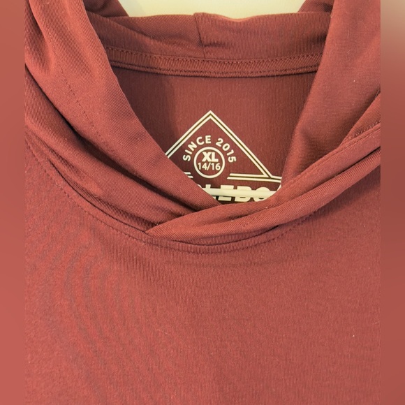 BURLEBO Men's Burgundy Maroon Hoodie - Picture 2 of 3